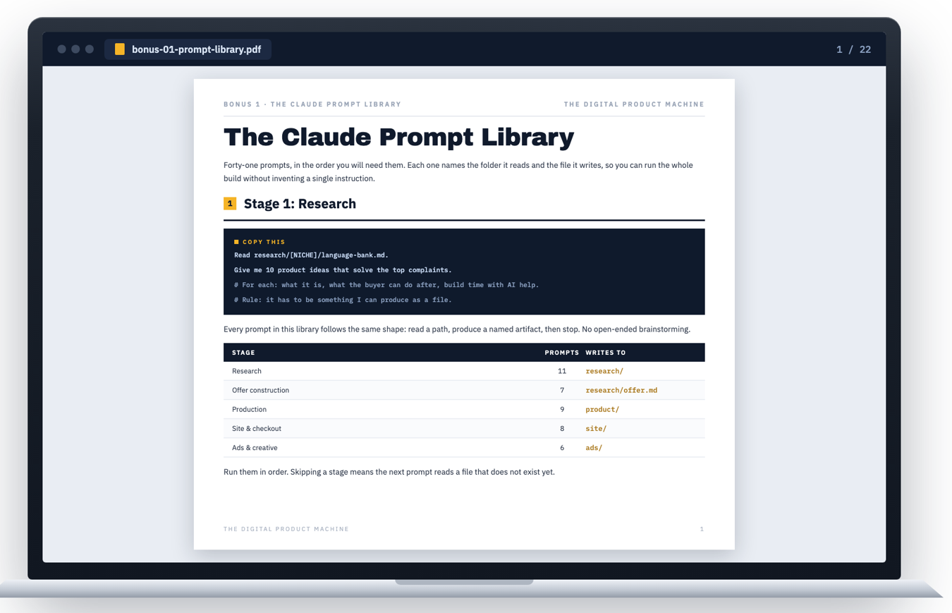 Bonus 1 — The Claude Prompt Library
