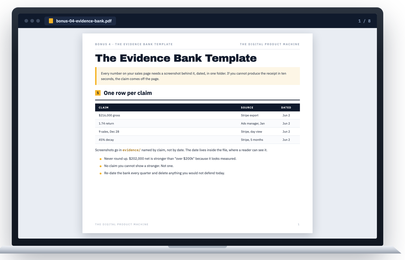 Bonus 4 — The Evidence Bank Template
